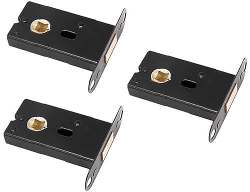 BE-TOOL Latches, 3pcs Door Latch Catch Stainless Steel Quality Latch Bolt for Use with Lever Door Handles(Invisible 55mm)