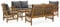 vidaXL Akazienholz Massiv Gartenmöbel 5-TLG. mit Auflagen Gartenstuhl Lounge Gartenset Sitzmöbel Sitzgruppe Gartengarnitur Tisch Stuhl Gartenbank Beistelltisch