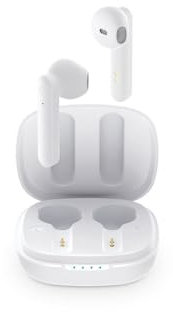 SPC Zion Go – Auriculares True Wireless ultraligeros con Manos Libres para 13horas de música con Varias Cargas, Control táctil, Asistente de Voz, conexión Bluetooth BLE y Resistente al Agua, Blanco