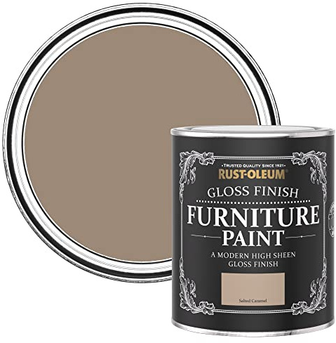 Rust-Oleum Brown Furniture & Skirting Board Paint in Gloss Finish - Salted Caramel Matt 750ml