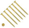 TERF High Performance Wood Screw 6.0 X 70mm Pozi Drive Flat Countersunk Double Head Screws 6.0 X 70mm For Hardest Hard Wood Fence Floorboard Hard and Softwood - Pack of 25, Zinc Yellow