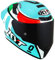 KYT TT-Course Leopard Replica Helm (Blue/Green,XL (61/62))