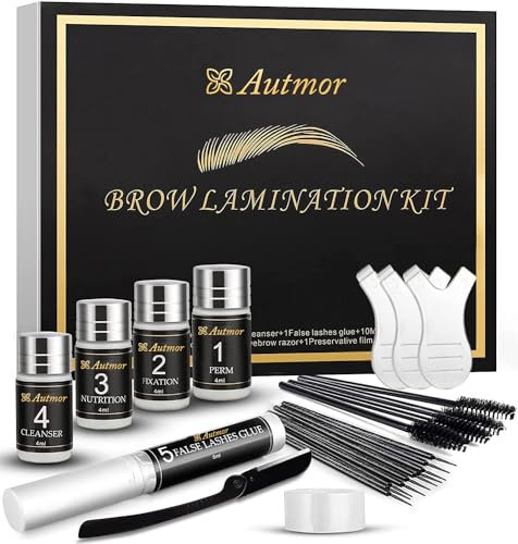 Brow Lifting Set, Augenbrauen Lifting Set Wasserdicht Langlebiges Styling, Eyebrow Lifting Set Professioneller Augenbrauen Laminierung Set für den Heim-Salon und Makeup-Schönheitssalon DIY Brow(Black)