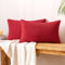 EMEMA Kordsamt Kissenbezug Dekorative Granulat Sofakissen Dekokissen Kissenbezüge Kissenhülle Couchkissen Überwurf Kissen Bezug Zierkissen für Couch Sofa Wohnzimmer 2er Set 40x60 cm Rot