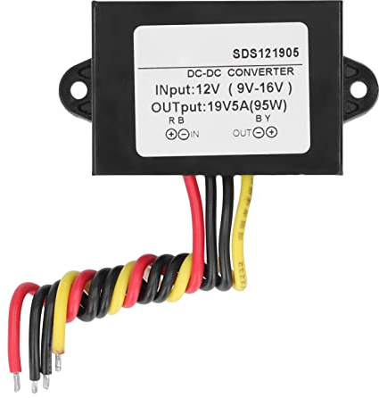 Boost Converter DC 12V vers 19V Power Step Up Converter Régulateur de Tension DC 19V Étanche Step Up Adaptateur Accessoire pour Alimentation