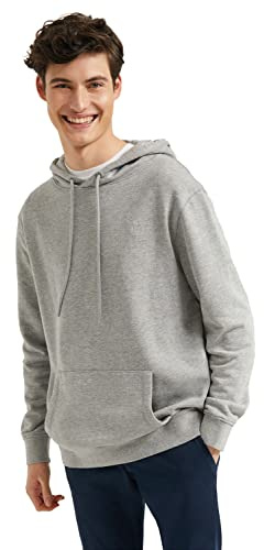 Polo Club Herren Kapuzenpullover Grau mit Taschen und Gesticktes Logo - Langarmshirts Pullover Sweatjacke Hoodie Men Casual Sweatshirt