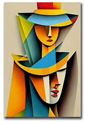 GFMODE Picasso Affiche Mode Abstrait Toile Peinture Vintage Wall Art Picasso Imprime des Images Modernes pour Salon Décoration de Maison 50x70cm X1 Pas de Cadre