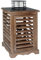 Grafelstein Tischlampe LATERNE – Strandhaus-Look Tischleuchte mit Holzlamellen, 20x20x35 cm, kompatibel mit E14-Leuchtmitteln (max. 40W), stilvolle Beleuchtung für jedes Zimmer, braun schwarz