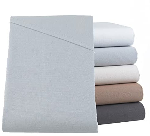 SHC by BaSaTex Betttuch Bettlaken Haushaltstuch Tischdecke Leintuch ohne Gummizug | 100% Baumwolle | 200x250 cm | Farbe: Silber