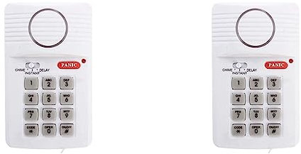 Speesy 2 x clavier anti-panique avec broche de sécurité pour alarme de porte fils haute voix pour hangar dans le garage pour bureau à la maison
