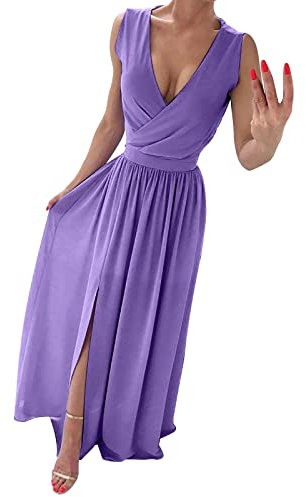 Cocila Abiti+da+Cerimonia+Donna+Lunghi Abiti Cerimonia Mamma della Sposa Abito Primavera Corto Vestito Donna Estivo Lungo Vestiti Eleganti Blu Vestito Rosa Premaman Vesti Donna Eleganti