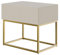 Selsey Nachttisch Beistellschrank Beistelltisch Nachtschrank Mit Schublade Graubeige Goldene Beine Veldio