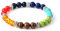 James Turley Jewellery Chakra Healing Bracelet Natural Gemstone Beads Handmade Mala Meditation Jewelry Unisex, 8mm, 18cm - Amethyst, Rose Quartz, Black Tourmaline Crystal Bracelet