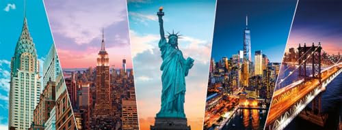 Nathan Puzzle 1000 Teile – Die Sehenswürdigkeiten von New York – Erwachsene und Kinder ab 14 Jahren – Premium-Puzzle – perfekte Integration – Urban Collection – 12000892