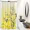 LIVETTY Rideau de douche en tissu résistant à la moisissure pour homme et femme avec 12 crochets Motif oiseau jaune 90 x 180 cm