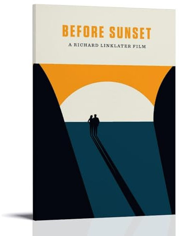 XXueMei BEFORE SUNRISE4Movie Poster Vintage Poster Dekorative Malerei Leinwand Wandbilder & Kunstdrucke Moderne Dekoration für Zuhause, Schlafzimmer, 60x90cm (24x36in) Rahmenstil