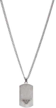 Emporio Armani Herren Anhänger Edelstahl silber EGS3125040 One Size, Edelstahl, kein Edelstein, Einheitsgröße, Edelstahl, Kein Edelstein