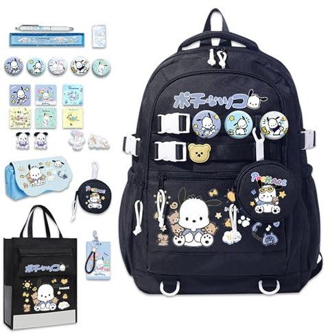 Roffatide Anime sac à dos avec mignonnes épingles anti-vol sac à dos pour ordinateur portable voyage randonnée sacs à dos cadeaux de nouveau semestre