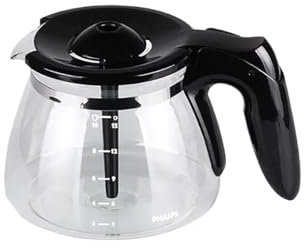 1 pichet en verre for cafetière, accessoire de rechange for cafetière, compatible avec Philips HD7447 HD7457 HD7461 HD7462