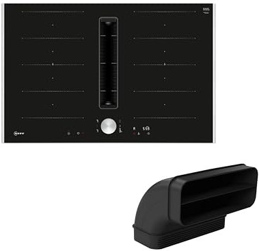 Neff Set V68TTXGA7 composto da piano cottura a induzione V68TTX4L0 con cappa aspirante, 80 cm, con telaio sospeso, N 90 e Z861SB2 90° a canale piatto 90° con ampio raggio verticale L