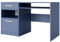 Albello Schreibtisch mit Schubladen Blame Schreibtisch für das Schlafzimmer Schreibtisch für Kinderzimmer Bürotisch Computertisch Moderner Schreibtisch Blau, Goldene Beschläge 125 cm x 58 cm x 82 cm