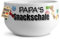 PR Print Royal Müslischale mit Spruch - Papas Snackschale - Süß - Persönliches Geschenk für den Papa zum Geburtstag, Weihnachten, Danke sagen, Vatertag | Keramik, 500 ml