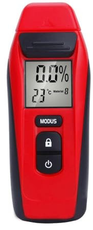 Holzfeuchtemessgerät, digitaler Feuchtigkeitstemperatursensor, tragbarer Holzwasserfeuchtigkeitstester für Papier, Brennholz und Bambus
