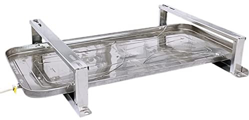 Soporte de acero inoxidable para aire acondicionado con bandeja de drenaje de condensado, soporte de suelo resistente para aire acondicionado mini split y sistema de bomba de calor bandeja de goteo