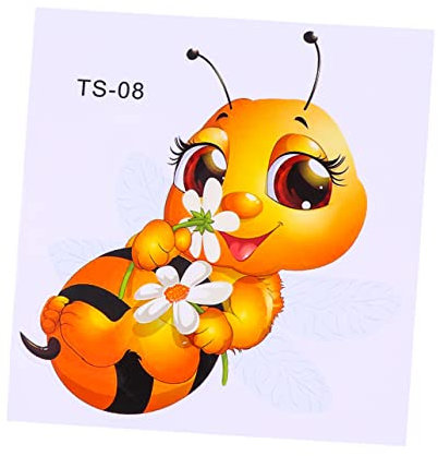 LALADEFIEE 3stücke Teiliges Wasserdichtes Pvc Auto Sticker Mit Niedlichen Bienenmotiven Abziehbare Aufkleber Für Auto Fenster Stoßstange Wetterfest Passend Für Glatte Oberflächen Wie Fahrzeug