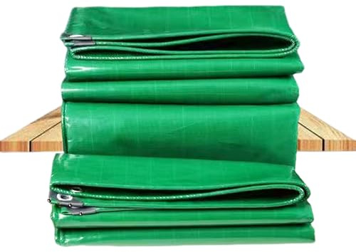JXLQFA Toldo Reforzado, 6x8 m 450g/m² ángulos Reforzados, rectangulares Agujeros Reforzados Electrosoldados Laminado Cruzado Protección Total Resistente JXL11, Verde