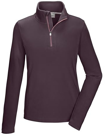 killtec Damen Fleeceshirt mit Stehkragen und Reißverschluss KSW 101 WMN FLC SHRT, Pflaume, 40, 40880-000