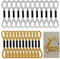 oruola 24 Stück Stickgarn Metallic Gold,Polyestergarn Kreuzstichfäden Stickgarn Gold,Embroidery Thread Nähgarn,8m Golden und Silber Sticktwist für Kreuzstich und Handarbeiten,Anchor Stickgarns