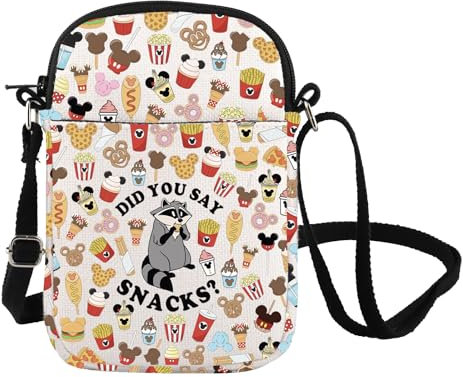 FOTAP Meeko Raccoon Inspire Crossbody Bag WDW Travel Shoulder Bag Magic Kingdom Gift Raccoon Lover Gift, Snacks Cb UK, INCHES