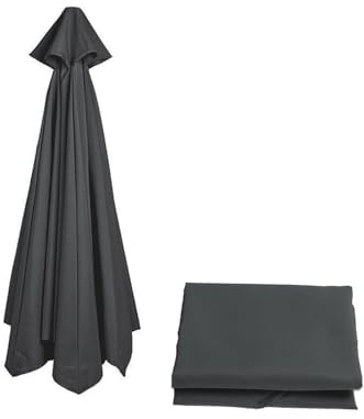 KDQRMVV Sonnenschirm-Ersatzbezug 350cm 8 Streben Wasserdichtes und UV-beständiges Polyestergewebe(Color:grau)