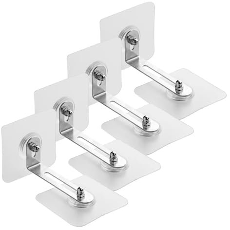 TONASCV 4 Pcs Anti-fall Adhesive Furniture Anchors Dresser Bookcase Bolt Wall Safety For Baby Proofing Acrylic To Kids Bookshelf