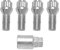 RAVTAKL Radnabenschraube Auto Kegelbund Silber Radschloss Radschrauben Radmuttern Satz Felgenschloss M14x1,5 28 Mm 4St