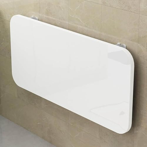 Wandmontierter Drop-Leaf Tisch - Klappbarer Esstisch für Zuhause, Büro, Küche Klappbarer Aufbewahrungshalter an der Wand,White-50x40cm/20x16in