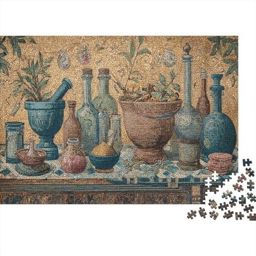 Bottle Jigsaw Puzzles. 1000pcs (75x50cm) Beaker Whimsical Challenge Toy for Educational Games Gifts