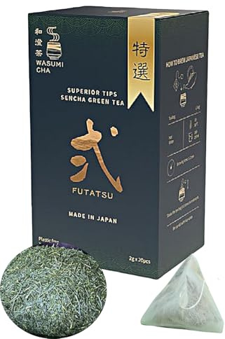 Wasumicha -Futatsu Japanese Sencha Green Tea unsweetened Biodegradable Teabag 20bags