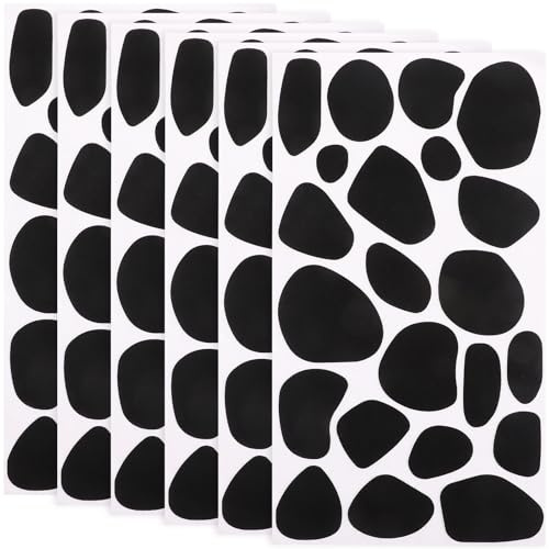 6 Bögen Filzaufkleber Selbstklebende mit Kuhmotiv, für Diy-kleidung, Kissen, Diy Filzplatten FüR Kleidung Wanddekoration Und Bastelprojekte Deko-projekte für Jungen Und Mädchen
