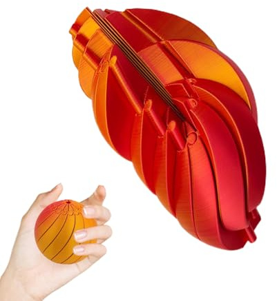 Peufcmi Gear Ball Fidget Spielzeug | Verlauf Farben Sinnes Kugel,Verformbare 3D Gedruckte Zahnrad Kugel - für Kinder Erwachsene Zuhause Schreibtisch Ostern Geburtstag Weihnachtsstrumpf Füller