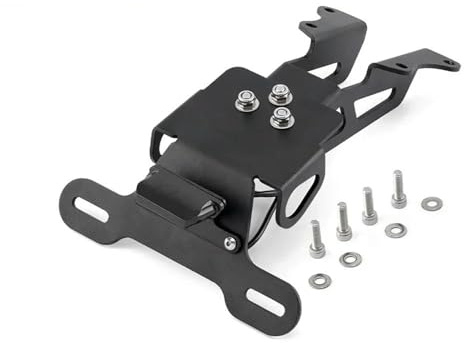 ALMNPRTVX Für Yamaha MT-09 MT-07 Tracer 9 GT 900 700 7GT 9GT FJ-09 2024 Motorrad-Kennzeichenhalter Heckklappen-Schutzblech Motorrad Kennzeichenhalter(Bracket Black)