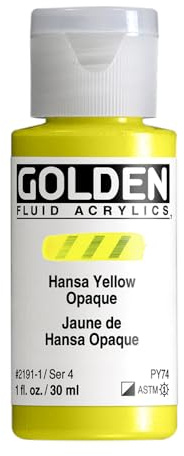 Pro-Art Golden Fluid Acrylic Paint 1 oz-Hansa Yellow Opaque