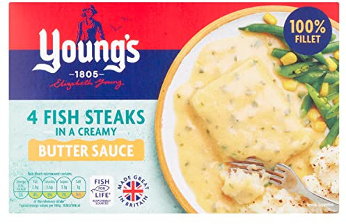 Young's Fish Steaks in a Creamy Butter Sauce, 4 x 140g (Frozen)