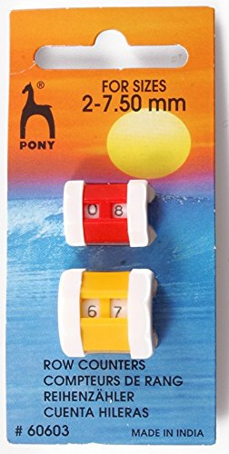 Pony Reihenzähler Strickzähler, Kombipack, 2 mm und 7,5 mm