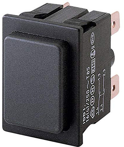 Marquardt 1661.0201 1661.0201 Druckschalter 250 V/AC 16A 2 x Aus/EIN rastend (L x B) 25mm x 33mm IP4