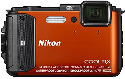 Nikon - Coolpix AW130 16.0-Megapixel Waterproof Digital Camera - Orange