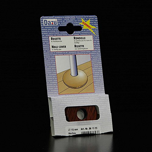 Rosette für Heizungsrohre, Echtholz, Ø 15 mm, Merbau