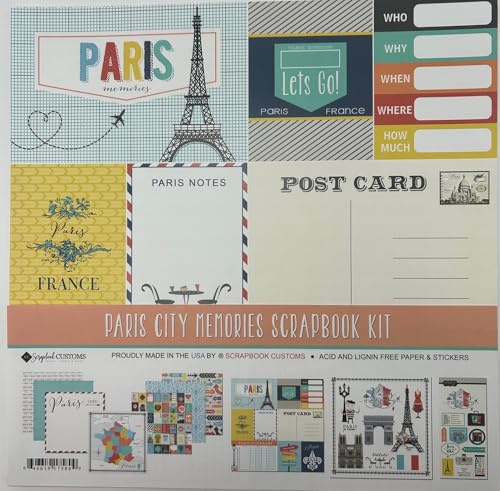 Scrapbook Customs Sammelalbum-Set, Motiv: Paris City Memories