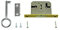 SN-TEC Einsteckschloss/Möbelschloss/Schrankschloss mit Zuhaltung, Dornmaß: 25mm, (Gesamttiefe 43mm), rechts/links/oben verwendbar incl. Schließblech incl. Montagematerial